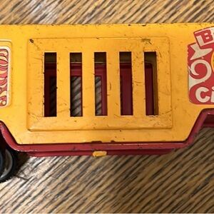 Vintage: 1970's Buddy L Circus Truck Trailer, Lion Logo, Pressed Steel 7" Long